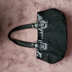 Coach Signature Collection black monogram Soho Tote Bag